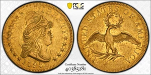 image for: 1795 Capped Bust Right Eagle. BD-3, Taraszka-3. Rarity-6. 9 Leaves. AU Details--Altered Surfaces (PCGS).