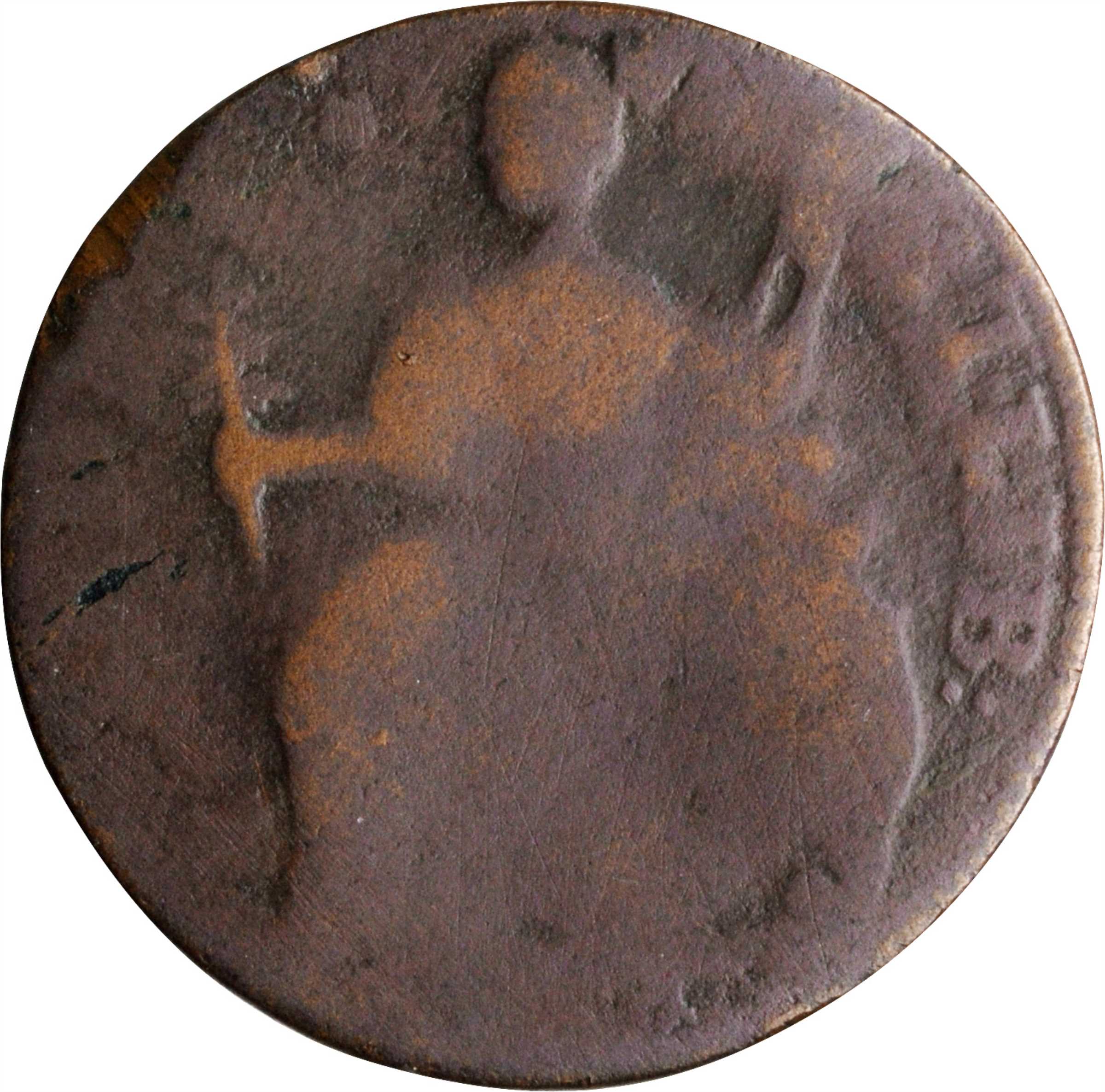 1787 Copper Connecticut, Draped Bust Left MS BN AG3 BN thumbnail 2