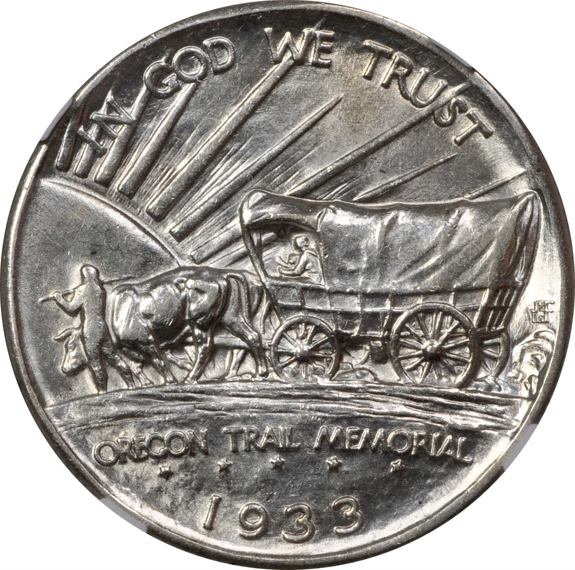 1933-D 50c Oregon Trail AU50 CAC thumbnail 14