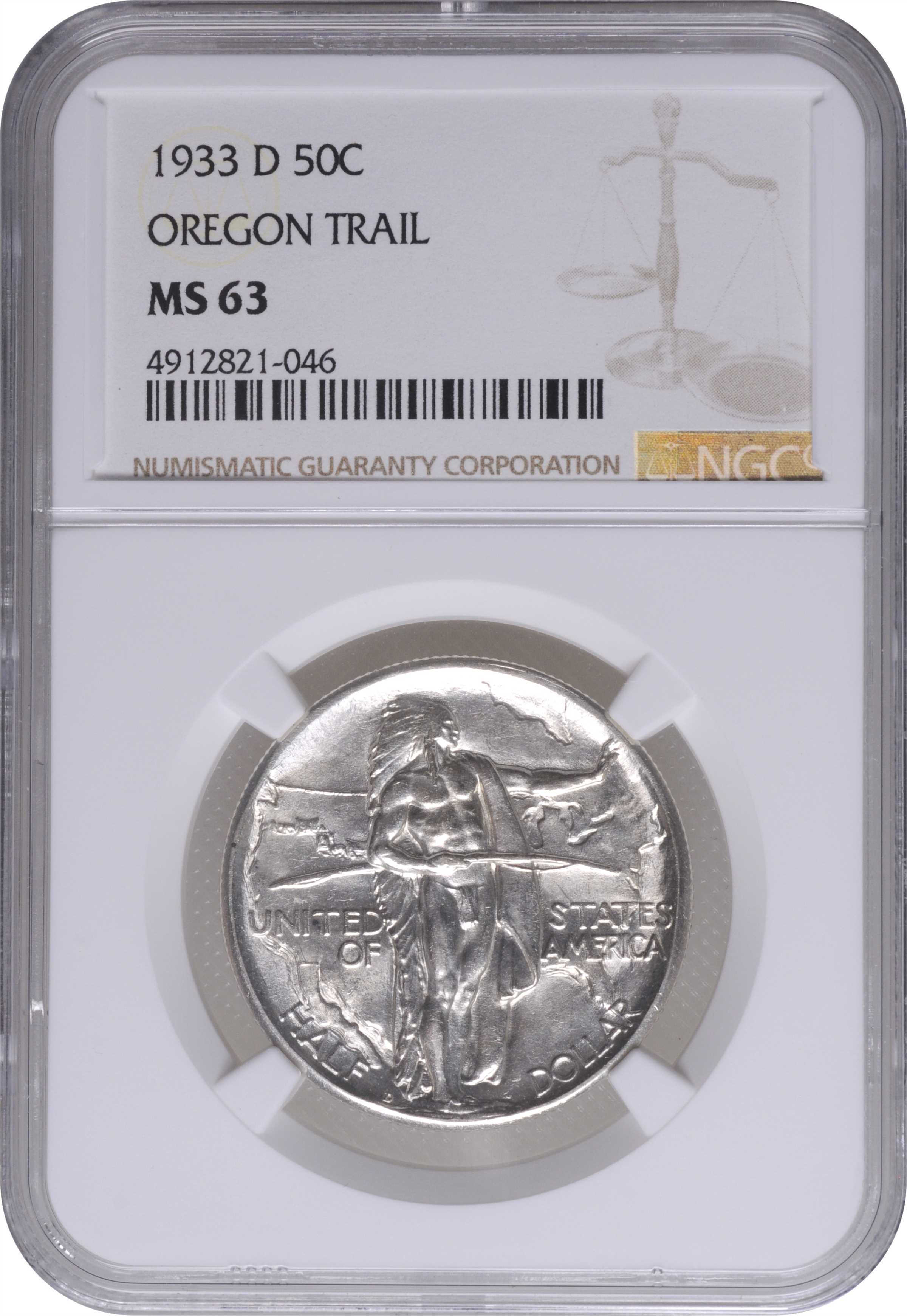 1933-D 50c Oregon Trail AU50 CAC thumbnail 16