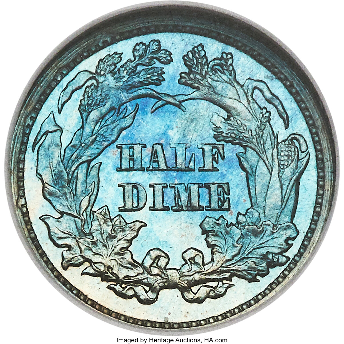 image for: 1871 H10C Half Dime, Judd-1069, Pollock-1205, Low R.7, PR66 Brown NGC....