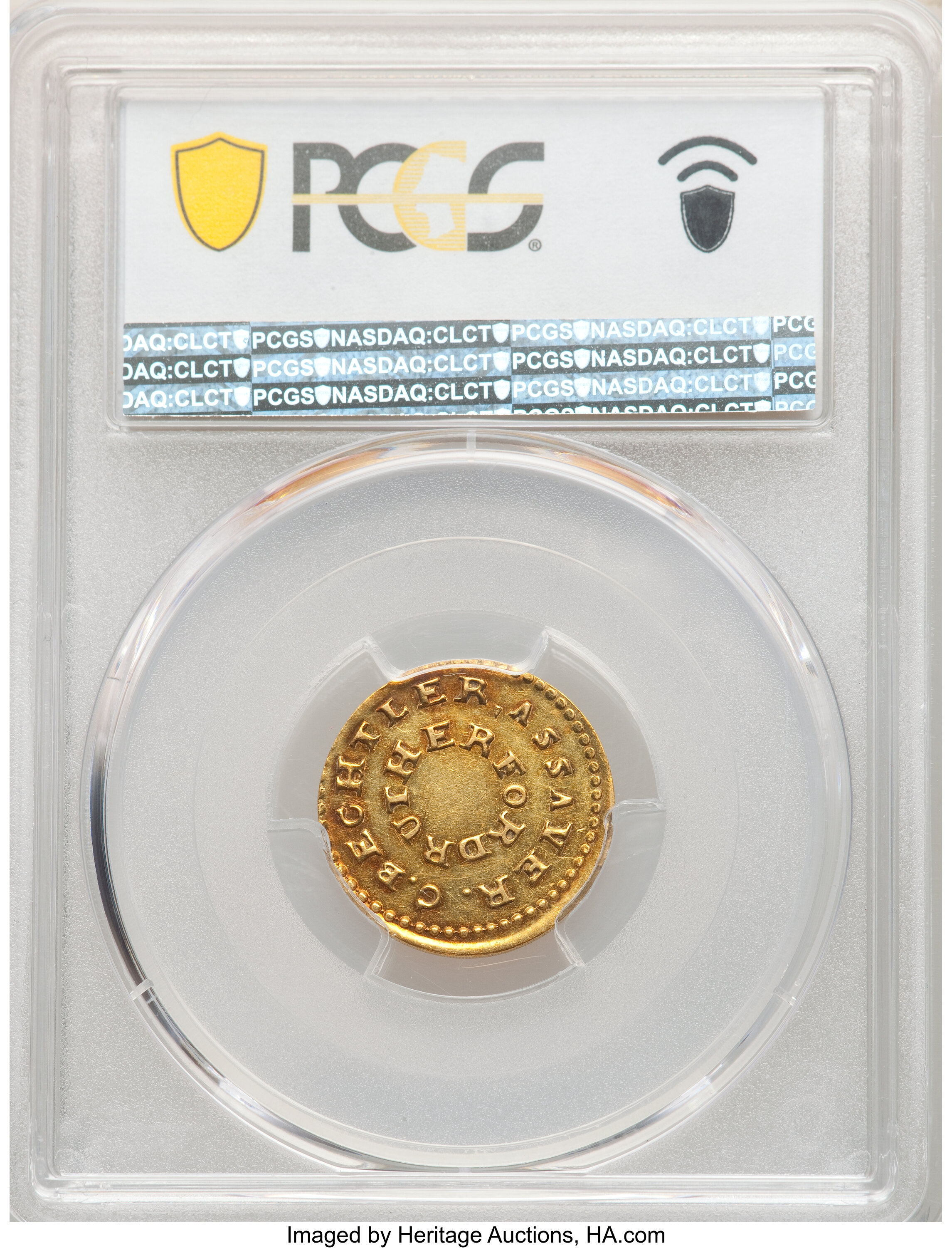 image for: (1831-34) $2.50 C. Bechtler Quarter Eagle, No 75G, Coarse Beads MS62 PCGS. CAC. K-6, R.7....