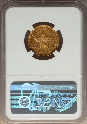 image for: 1880 $4 Coiled Hair Stella, Judd-1660, Pollock-1860, JD-1, Low R.7, PR61 NGC....