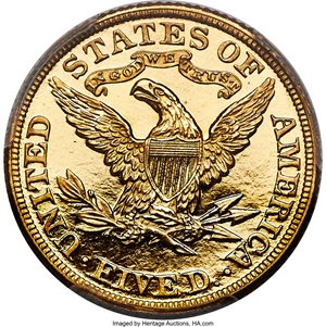 image for: 1890 $5 PR64 Deep Cameo PCGS. JD-1, R.5....