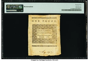 image for: Vermont February 1781 20s PMG Very Fine 25 Net....