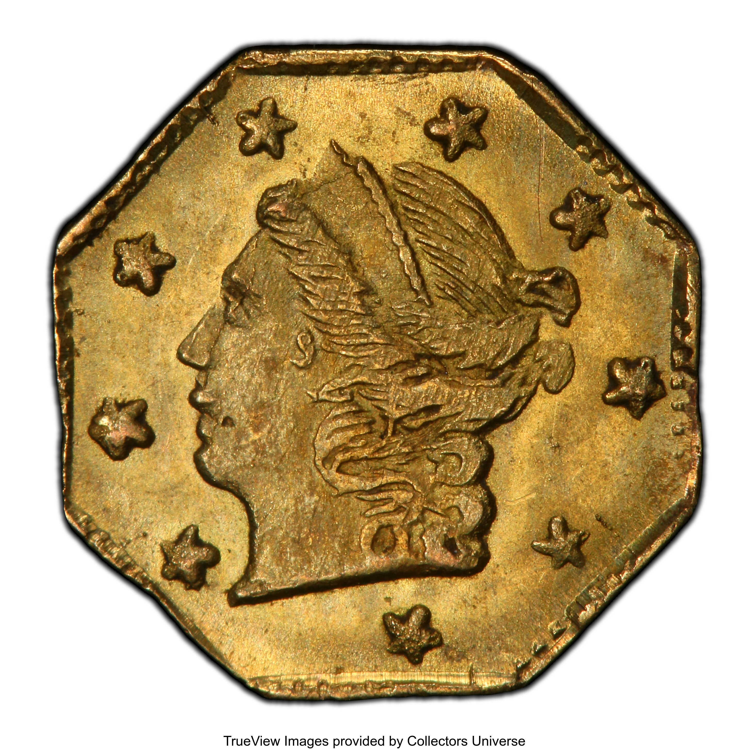 image for: 1871 25C Liberty Octagonal 25 Cents, BG-715, Low R.6, MS64 PCGS. PCGS Population: (4/13 and 0/0+). NGC Census: (0/3 and 0/0...