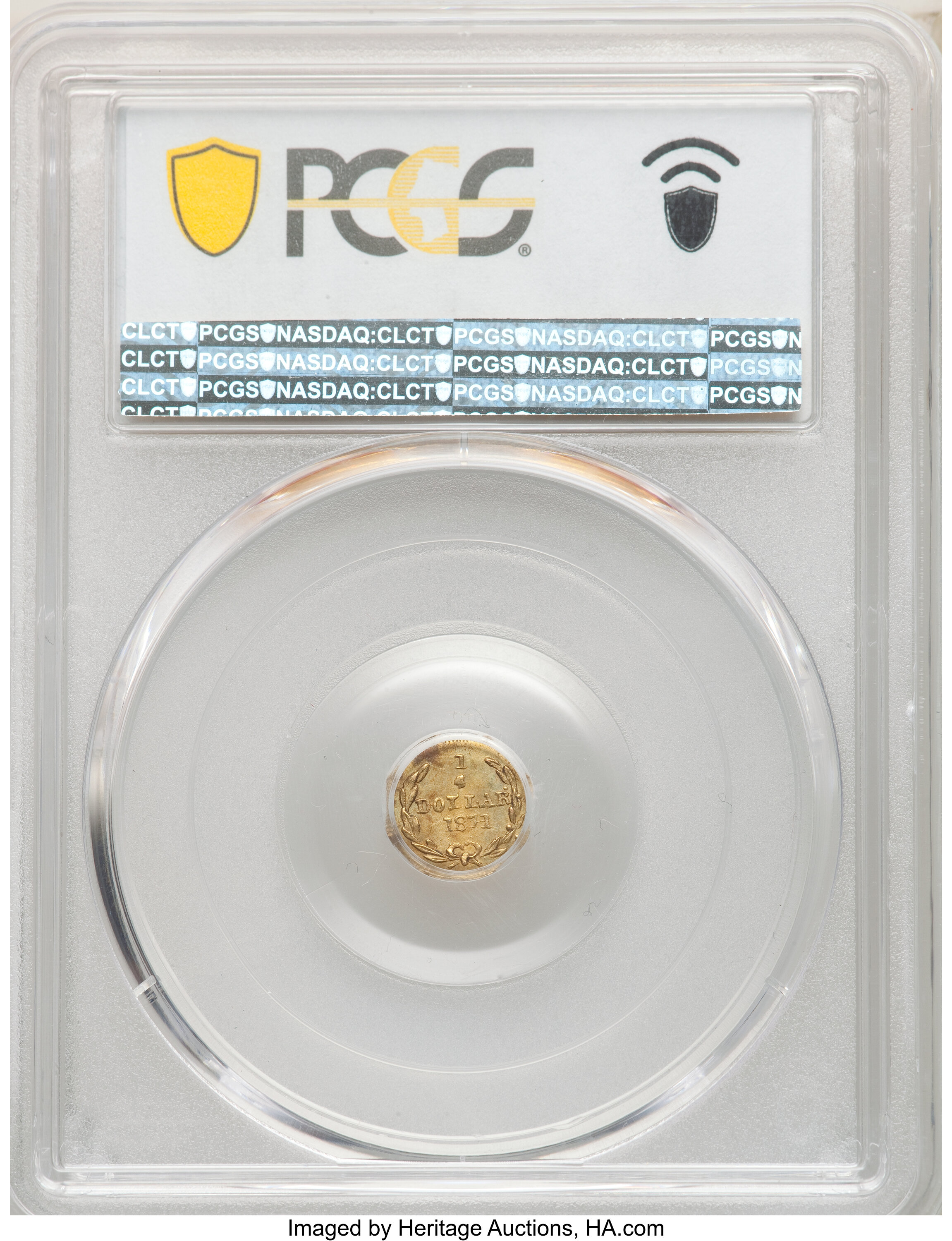 image for: 1871 25C Liberty Octagonal 25 Cents, BG-715, Low R.6, MS64 PCGS. PCGS Population: (4/13 and 0/0+). NGC Census: (0/3 and 0/0...