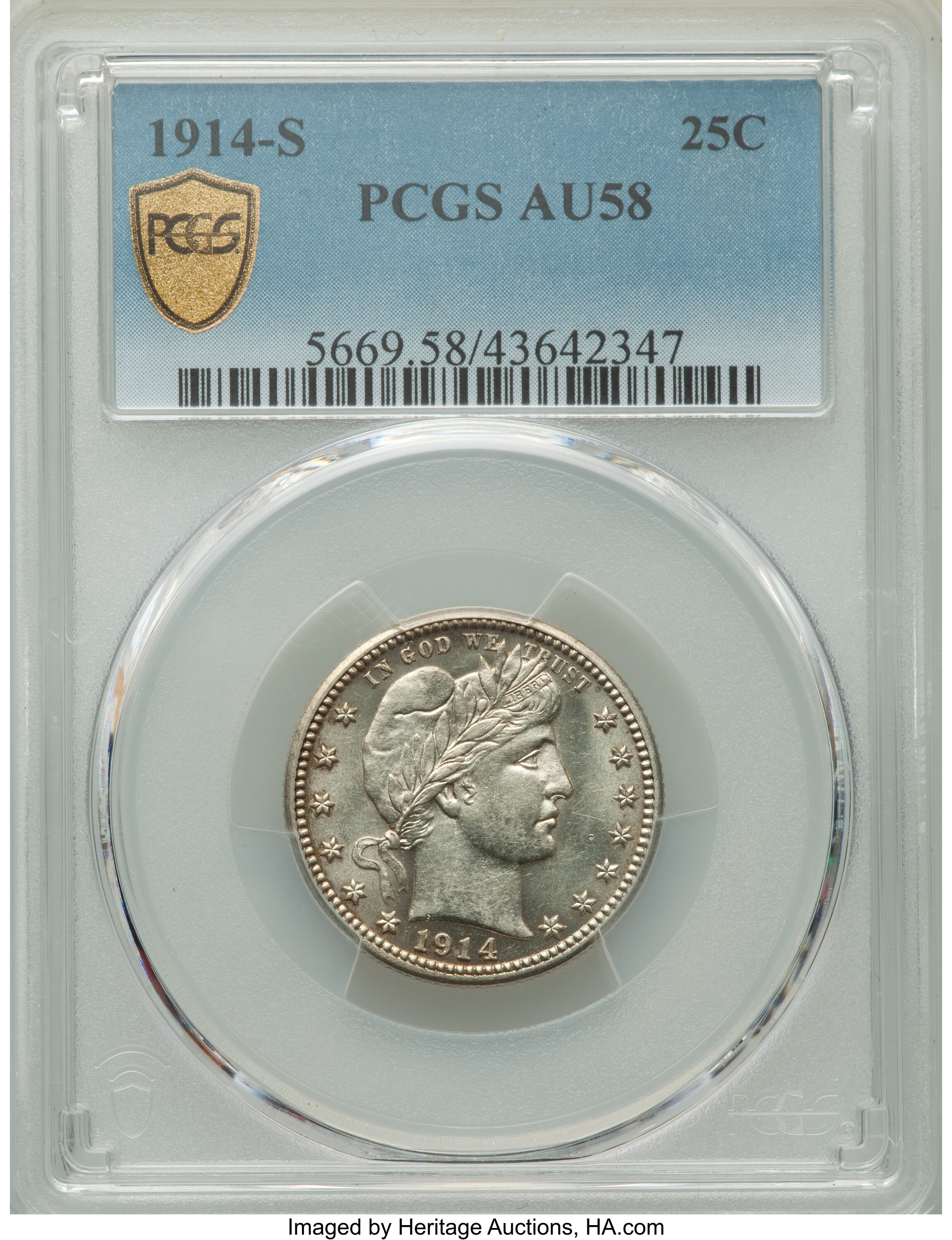 1914-S 25c AU53 thumbnail 7