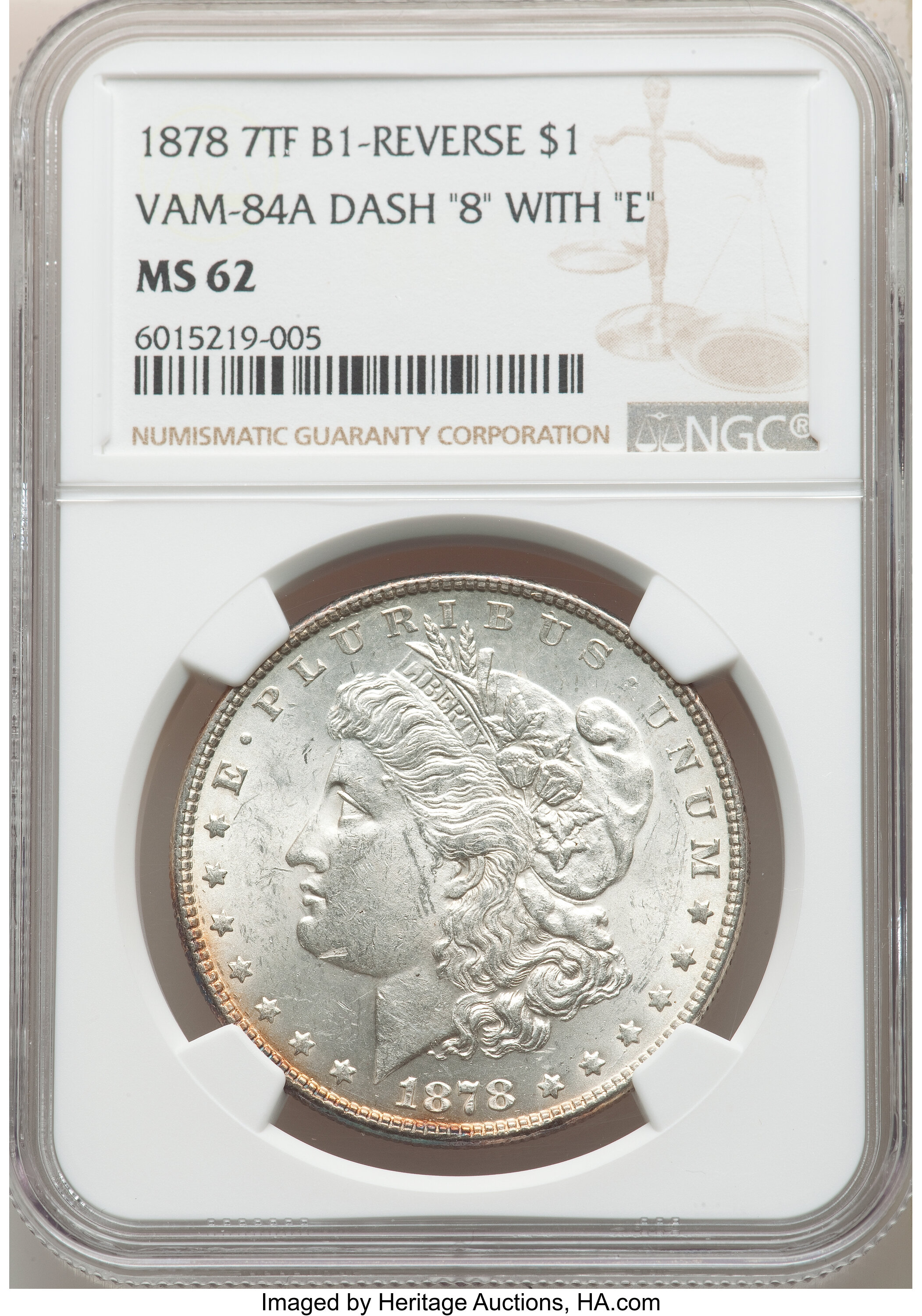 1878 7TF $1  Reverse of 1878, Weak L, Broken D, VAM-84 VF35 CAC thumbnail 17