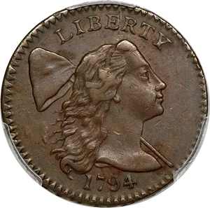 image for: 1794 1C Head of 1794, S-31, B-13, R.1, AU50 PCGS....