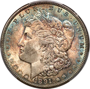 image for: 1891 $1 MS66 PCGS....