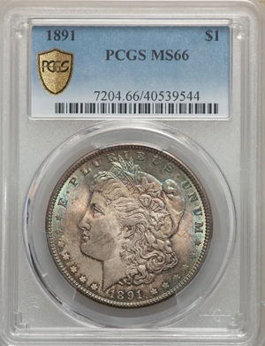 image for: 1891 $1 MS66 PCGS....