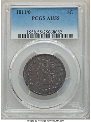 image for: 1811/0 1C S-286, B-2, R.3, AU55 PCGS....