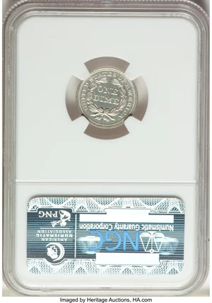 image for: 1854 10C Arrows PR65 Cameo NGC. F-111, R.7....