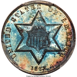 image for: 1862 3CS PR67 PCGS. CAC....