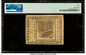 image for: Continental Currency February 17, 1776 $5 PMG About Uncirculated 50....