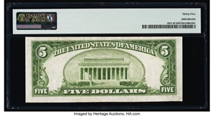 image for: Fr. 1957-B* $5 1934A Federal Reserve Star Note. PMG Choice Very Fine 35....