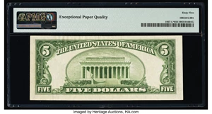 image for: Fr. 1957-L* $5 1934A Federal Reserve Star Note. PMG Gem Uncirculated 65 EPQ....