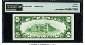 image for: Fr. 2002-L $10 1928B Federal Reserve Note. PMG Gem Uncirculated 66 EPQ....