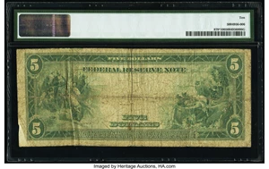 image for: Fr. 878* $5 1914 Federal Reserve Star Note PMG Very Good 10....