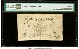 image for: South Carolina February 8, 1779 $80 PMG Extremely Fine 40....