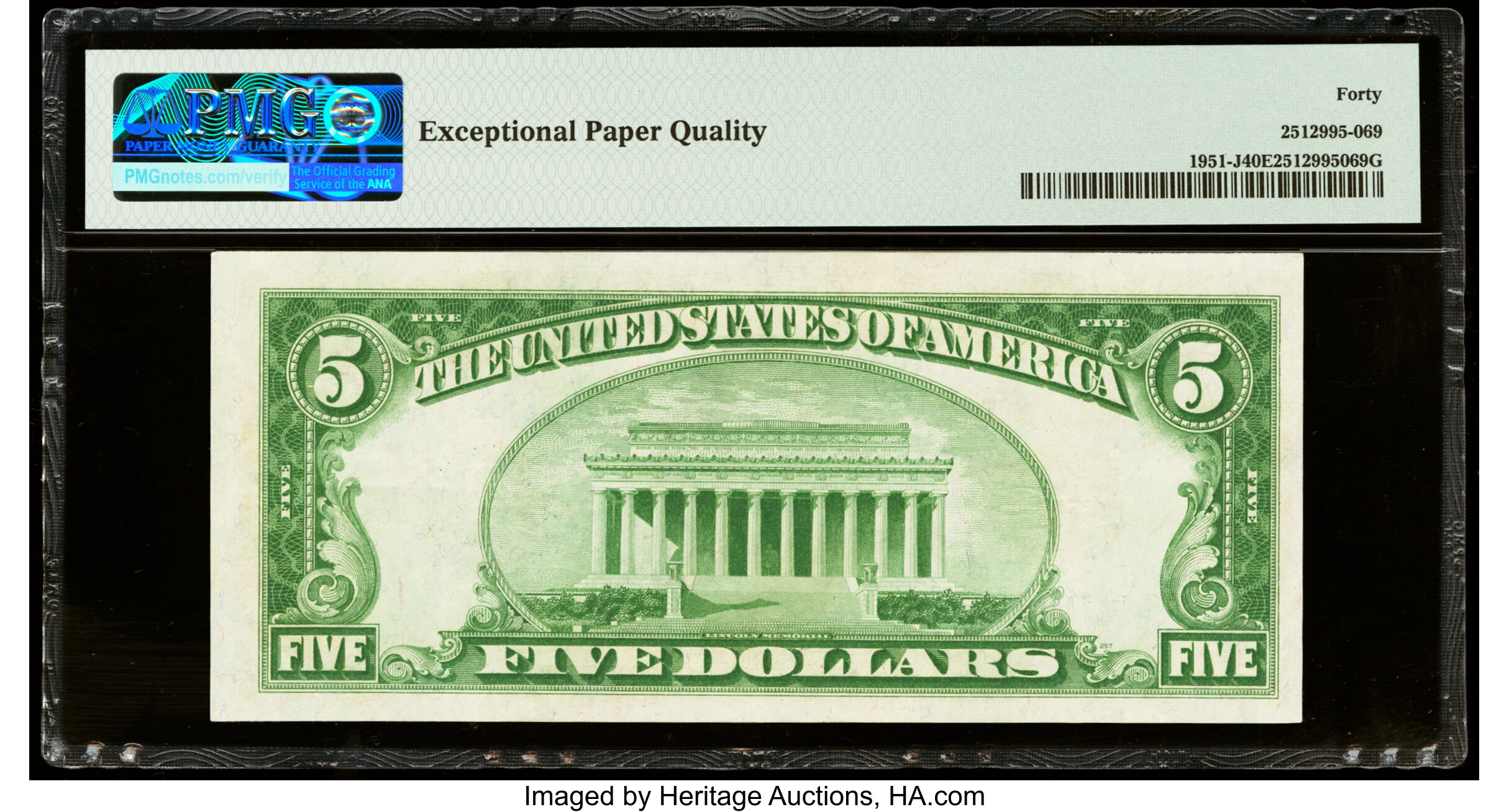 image for: Fr. 1951-J $5 1928A Federal Reserve Note. PMG Extremely Fine 40 EPQ....