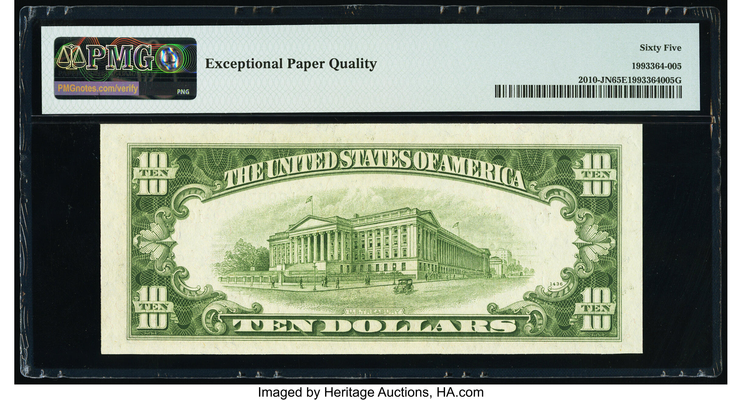 image for: Fr. 2010-J $10 1950 Narrow Federal Reserve Note. PMG Gem Uncirculated 65 EPQ....
