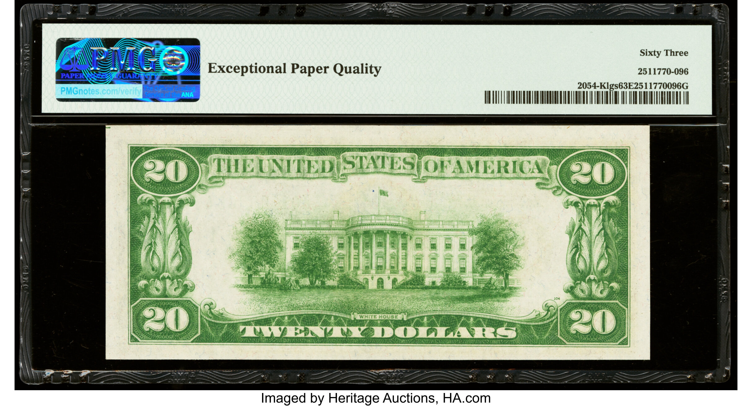image for: Fr. 2054-K $20 1934 Federal Reserve Note. PMG Choice Uncirculated 63 EPQ....