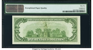 image for: Fr. 2157-F $100 1950 Federal Reserve Note. PMG About Uncirculated 55 EPQ....