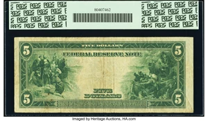 image for: Fr. 865 $5 1914 Federal Reserve Note PCGS Very Fine 25....