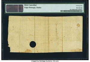 image for: Massachusetts 1781 $16 PMG Very Fine 25 Net, POC....