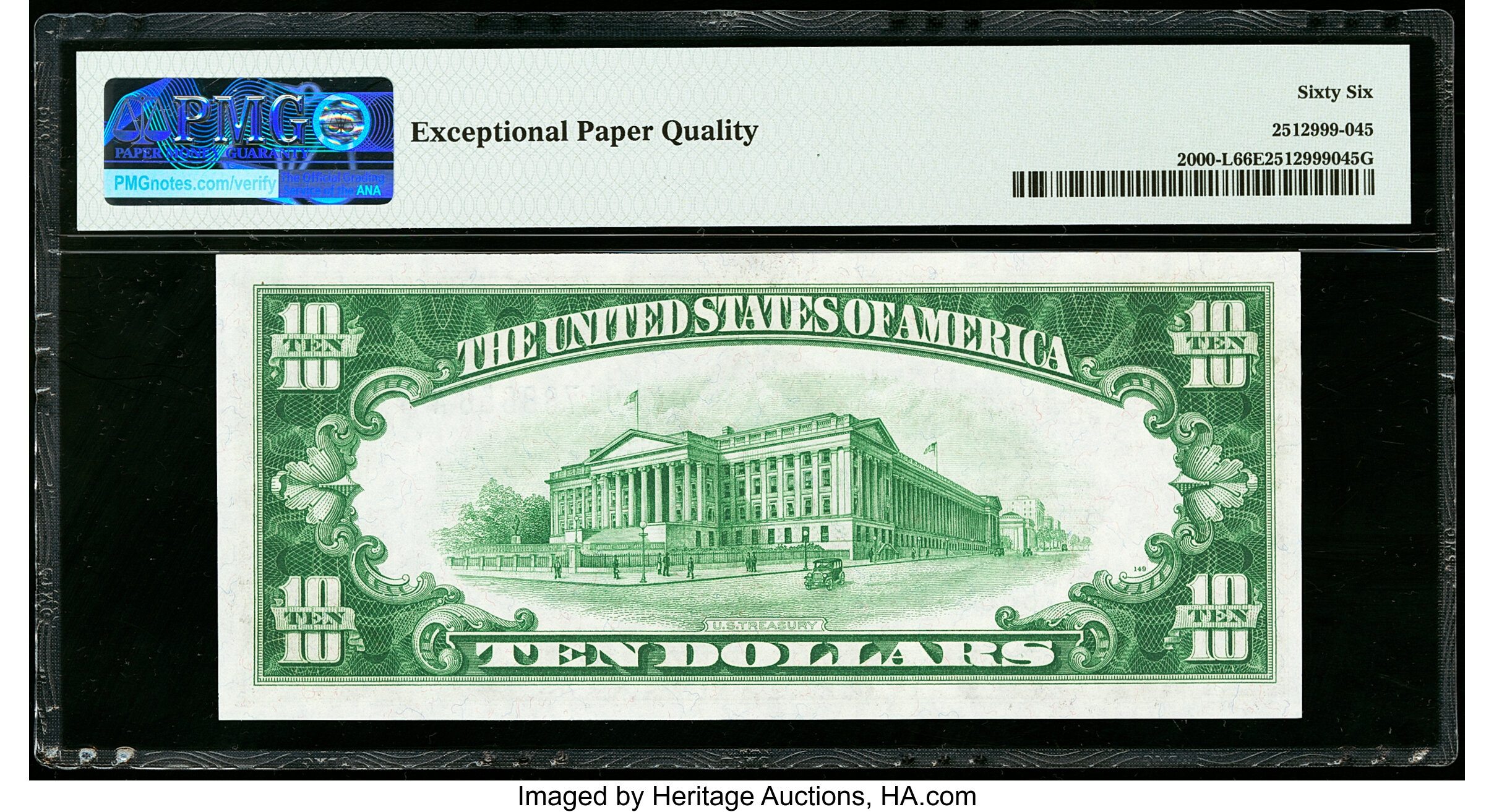 image for: Fr. 2000-L $10 1928 Federal Reserve Note. PMG Gem Uncirculated 66 EPQ....