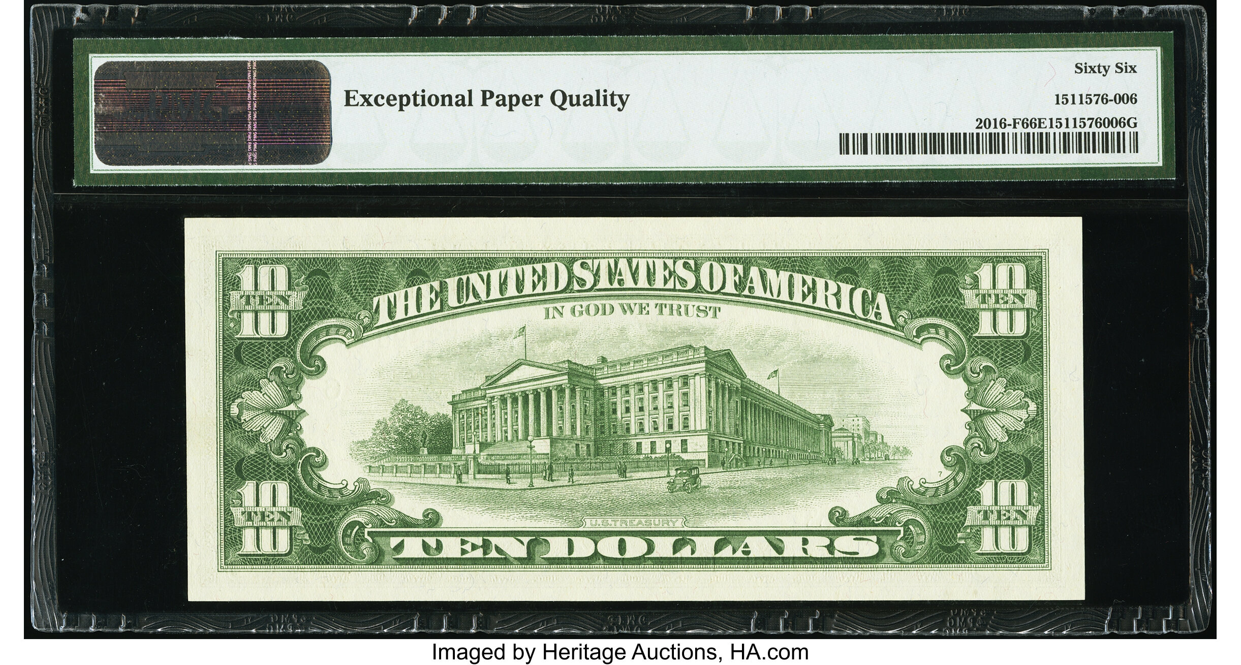 image for: Fr. 2016-F $10 1963 Federal Reserve Note. PMG Gem Uncirculated 66 EPQ....