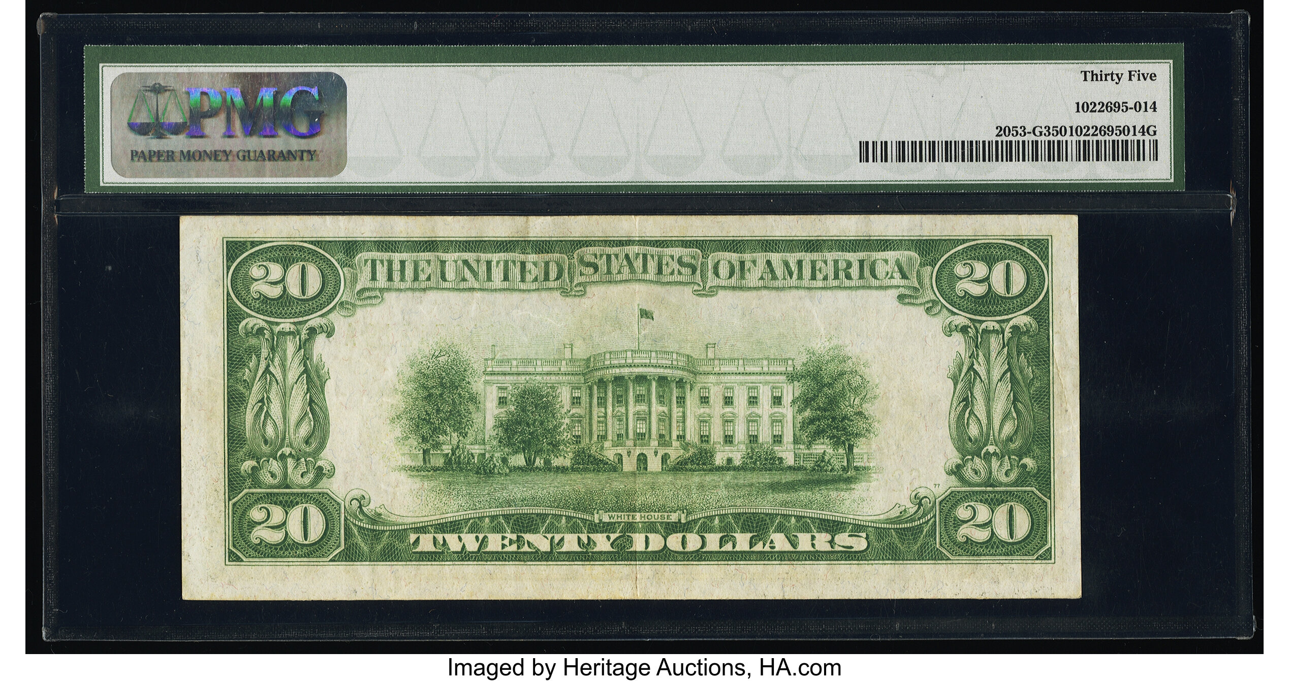 image for: Fr. 2053-G $20 1928C Federal Reserve Note. PMG Choice Very Fine 35....