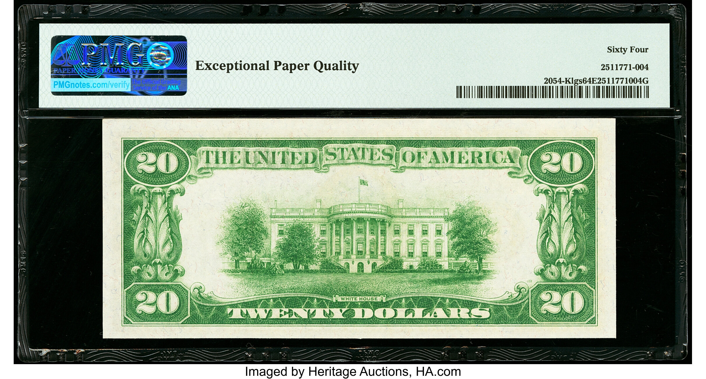 image for: Fr. 2054-K $20 1934 Federal Reserve Note. PMG Choice Uncirculated 64 EPQ....
