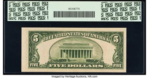image for: Fr. 1530* $5 1928E Legal Tender Star Note. PCGS New 61....