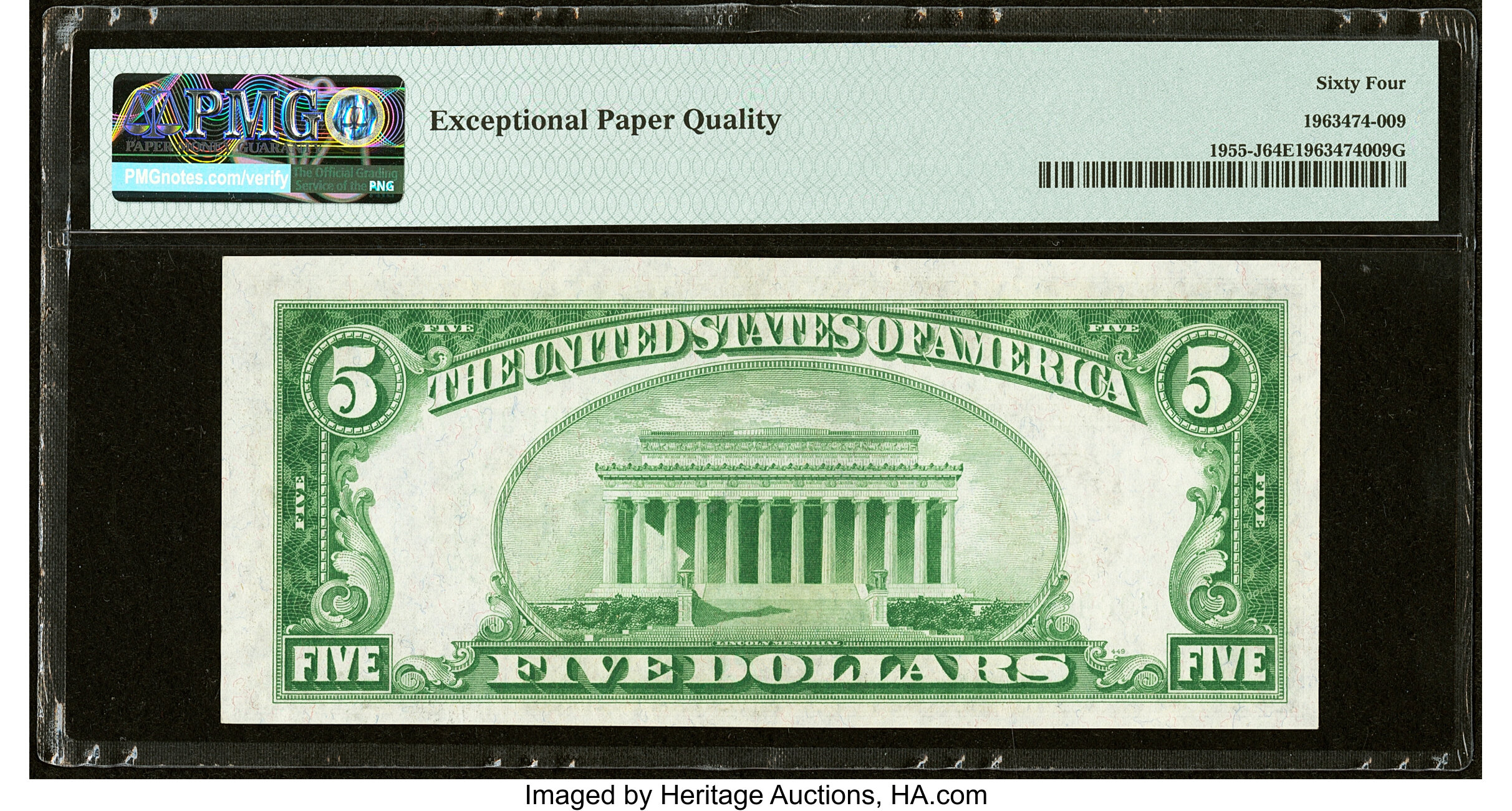 image for: Fr. 1955-J $5 1934 Federal Reserve Note. PMG Choice Uncirculated 64 EPQ....