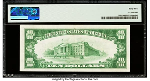 image for: Fr. 2001-B $10 1928A Federal Reserve Note. PMG Choice Extremely Fine 45....