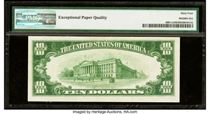 image for: Fr. 2001-L $10 1928A Federal Reserve Note. PMG Choice Uncirculated 64 EPQ....