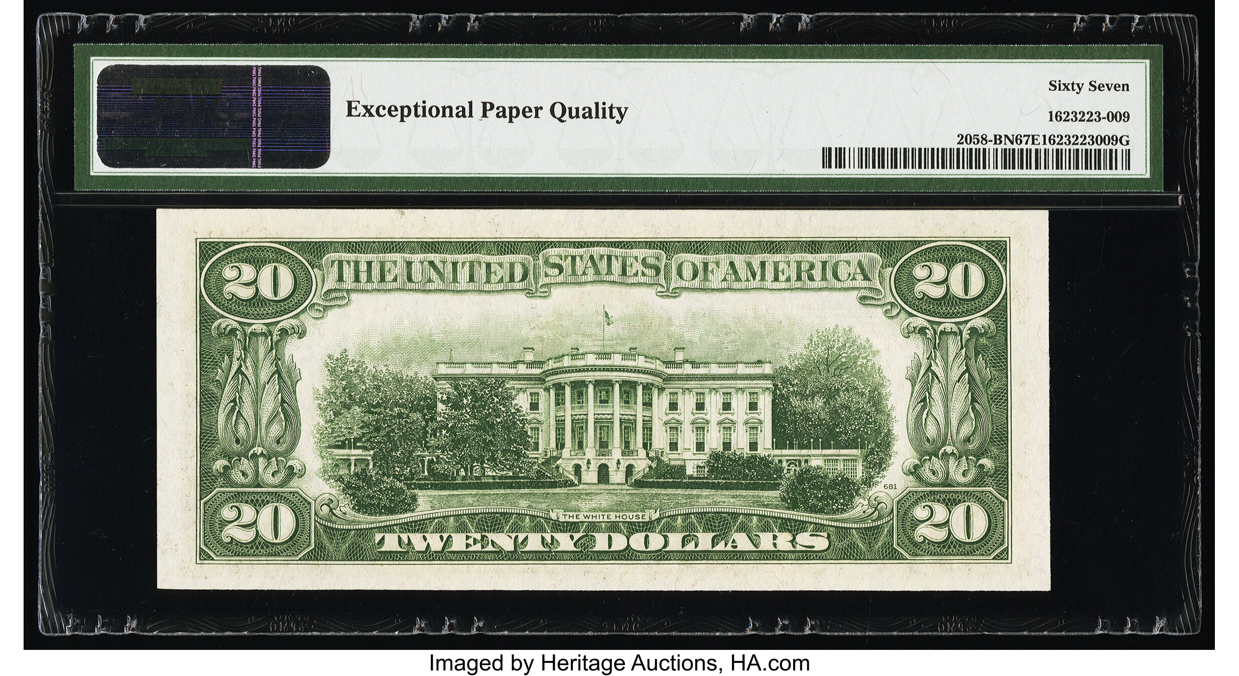 image for: Fr. 2058-B $20 1934D Narrow Federal Reserve Note. PMG Superb Gem Unc 67 EPQ....