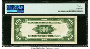 image for: Fr. 2201-E $500 1934 Federal Reserve Note. PMG Choice Very Fine 35....