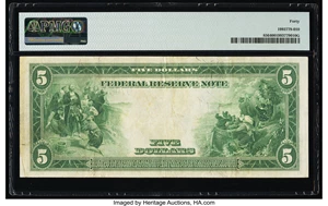image for: Fr. 856 $5 1914 Federal Reserve Note PMG Extremely Fine 40....