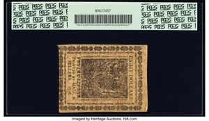 image for: Continental Currency February 17, 1776 $8 PCGS Very Fine 35....