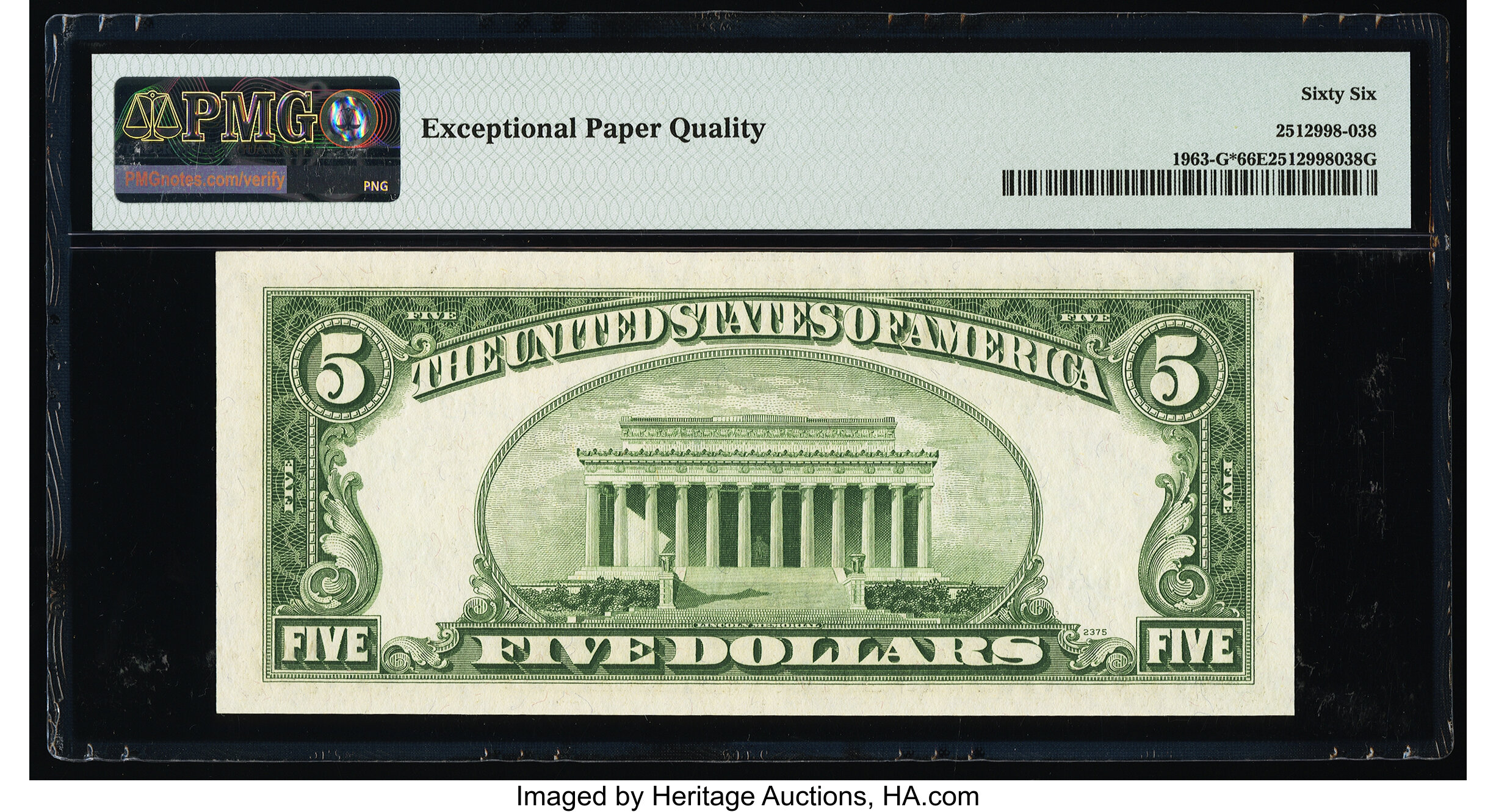 image for: Fr. 1963-G* $5 1950B Federal Reserve Star Note. PMG Gem Uncirculated 66 EPQ....