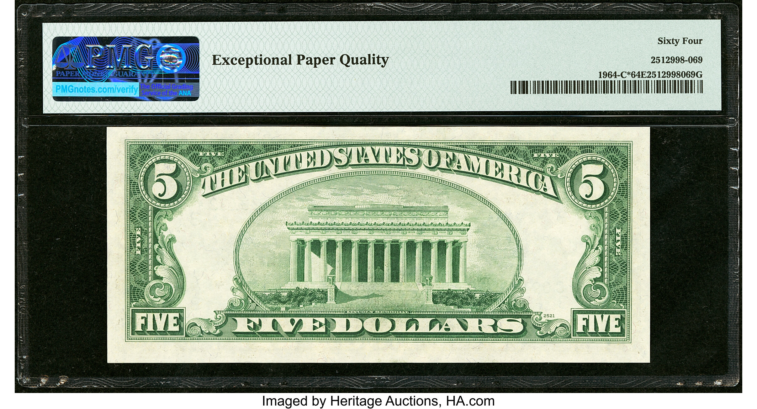 image for: Fr. 1964-C* $5 1950C Federal Reserve Note. PMG Choice Uncirculated 64 EPQ....