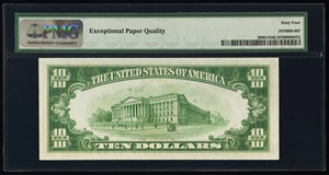image for: Fr. 2000-F $10 1928 Federal Reserve Note. PMG Choice Uncirculated 64 EPQ....