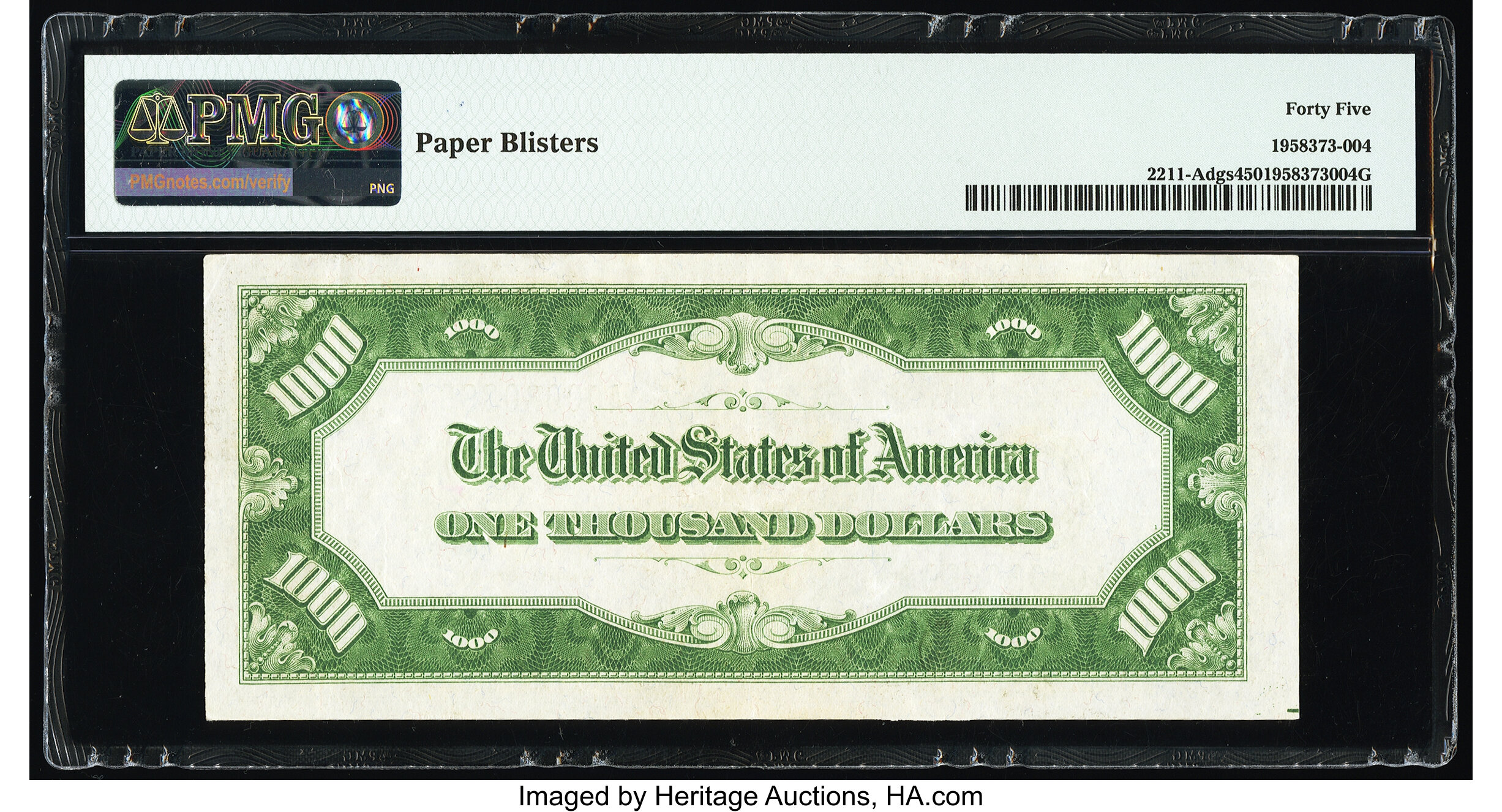 image for: Fr. 2211-A $1,000 1934 Federal Reserve Note. PMG Choice Extremely Fine 45....