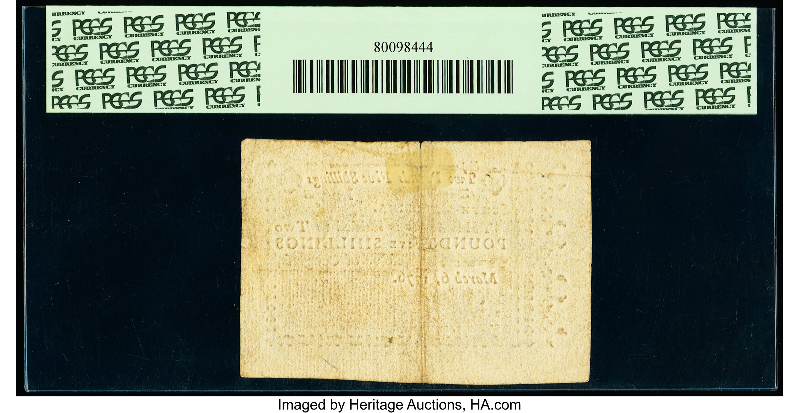 image for: South Carolina March 6, 1776 £2 5s PCGS Apparent Extremely Fine 40....