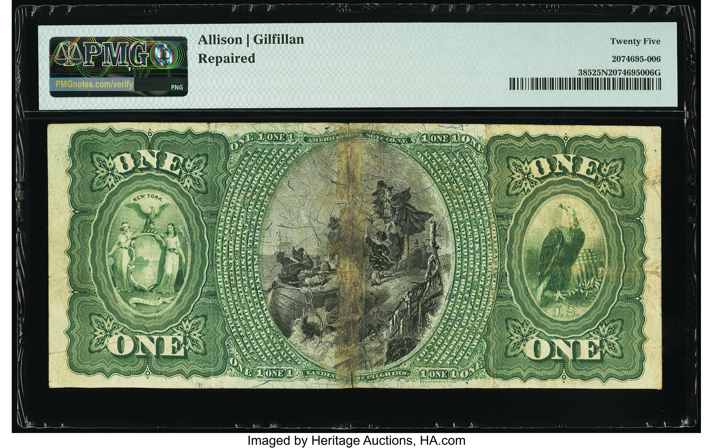 image for: Cohoes, NY - $1 1875 Fr. 385 The National Bank of Cohoes Ch. # 1347 PMG Very Fine 25 Net....