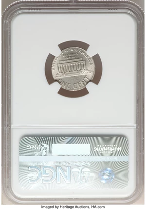 image for: 2008 1C Lincoln Cent -- Struck on a 10C Blank -- MS63 NGC. (2.3 grams)....